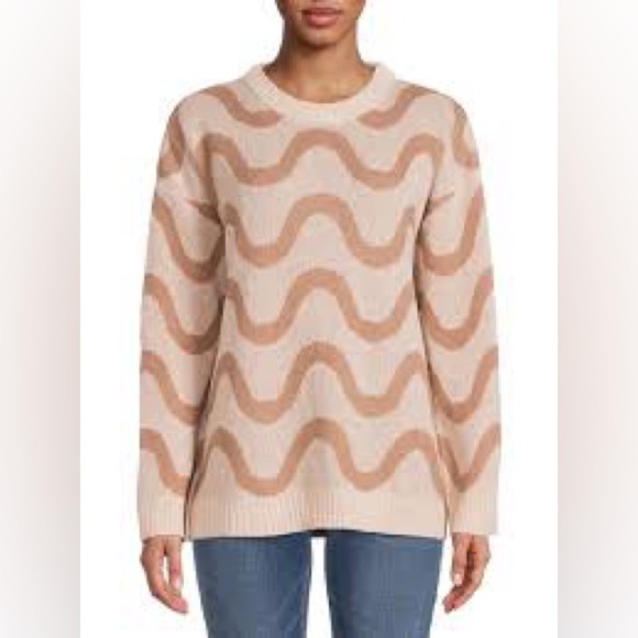 Just Polly- wavy Print knit sweater - Picture 2 of 4